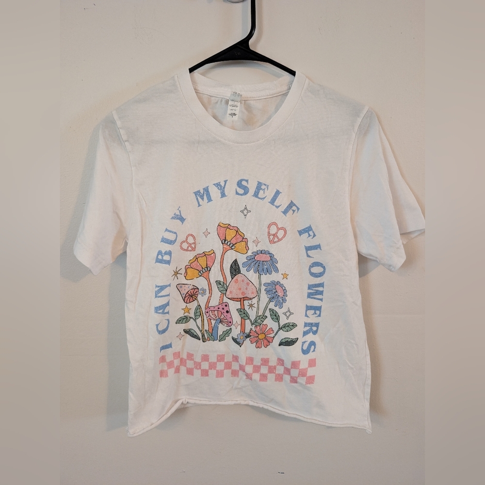 3 For $12 Clearance‎ Bella + Canvas Women's Flower Cropped Tee